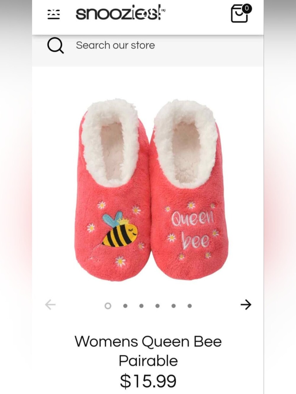 Queen Bee Pink Kids' One-Piece Slipper Socks